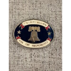 1976 Liberty Bell Belt Buckle Bicentennial Ring for‎ Independence Oval